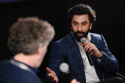 Ranbir Kapoor during the In Conversation With Ranbir Kapoor session at the Red Sea International Film Festival. Getty Images