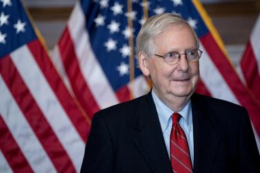 Senate Majority Leader Mitch McConnell, a Republican from Kentucky, at the US Capitol in Washington, DC, US, on Monday, November 9, 2020. Bloomberg