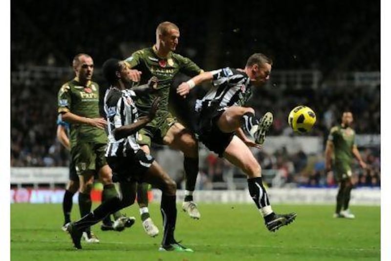 Nile Ranger, left, the Newcastle United striker, has yet to score a top-flight goal and Kevin Nolan, right, had been the main beneficiary of Andy Carroll’s knockdowns before the latter’s move to Liverpool.