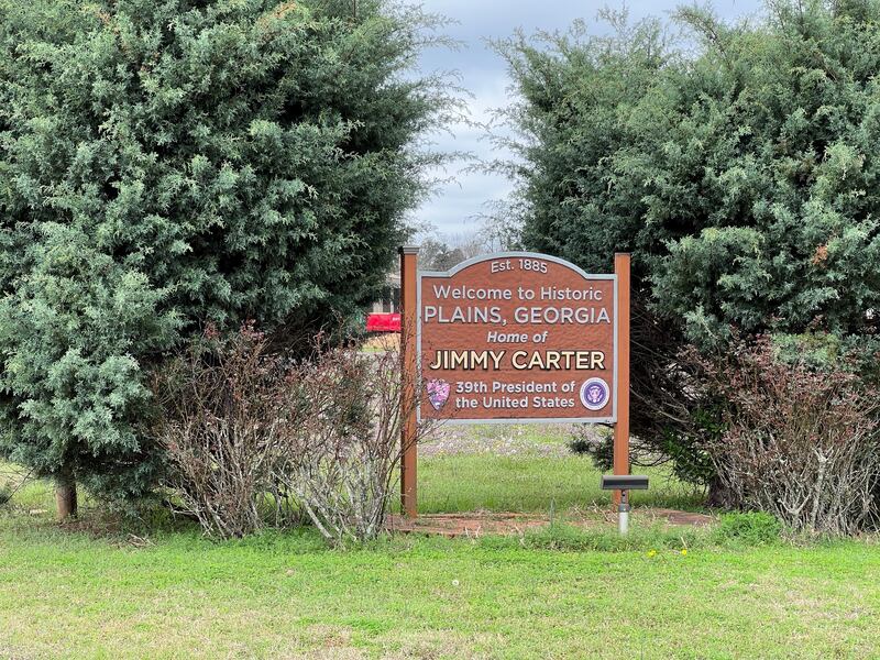 A sign that lets people know they have arrived in the hometown of the 39th president. Holly Aguirre / The National