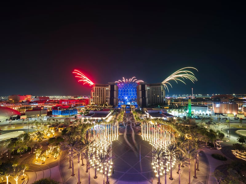 Opening ceremony fireworks. Photo: Expo 2020 Dubai