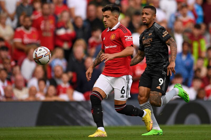 Lisandro Martinez 7: Lucky not to be booked early on. Competitive, intelligent and occasional erratic.  The only player to stop Jesus in one early attack. Arsenal’s equaliser went through his legs. Left the field with fans singing ‘Argentina!’ in his honour. AFP