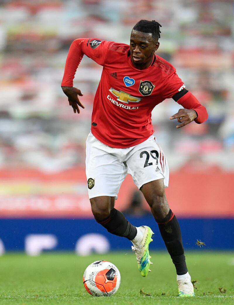 Manchester United's Aaron Wan-Bissaka, 23.36mph. EPA