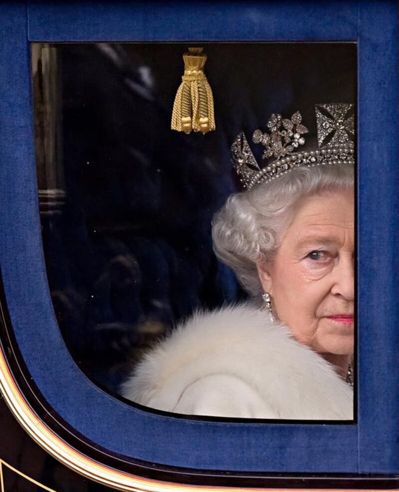 Britain’s Queen Elizabeth II returning to Buckingham Palace in central London, after addressing Parliament during the official State Opening of Parliament ceremony at Westminster on November 18, 2009. After the world watched Prince William’s wedding to Kate Middleton, the celebrations in 2012 for Queen Elizabeth II’s diamond jubilee should put the icing on an “annus mirabilis” for the British royals. Leon Neal / AFP photo