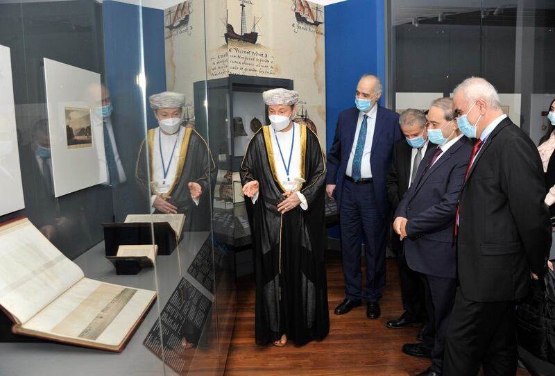 Syrian Foreign Minister Faisal Mekdad visits National Museum in Muscat. Oman News Agency