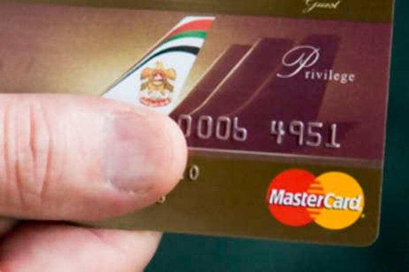 ABU DHABI, UNITED ARAB EMIRATES - March 27, 2008: A credit card. Lauren Lancaster / The National