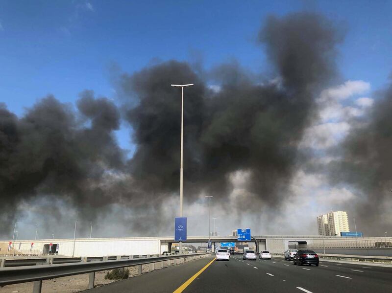At 14:30 Dubai Civil Defence said the fire was under control and no casualities were reported.