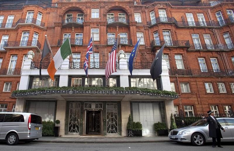 Claridge’s, one of London’s highest-profile hotels, was bought in April last year by part of Qatar’s sovereign wealth fund. Simon Dawson / Bloomberg