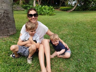 Laetitia Tregoning with her two sons