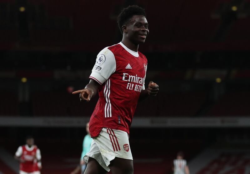 Bukayo Saka 8 – Combined well with Smith-Rowe and always looked lively around the Newcastle box. The duo combined well for Arsenal’s second, Smith-Rowe pulling the ball back and Saka firing home with his first touch. EPA