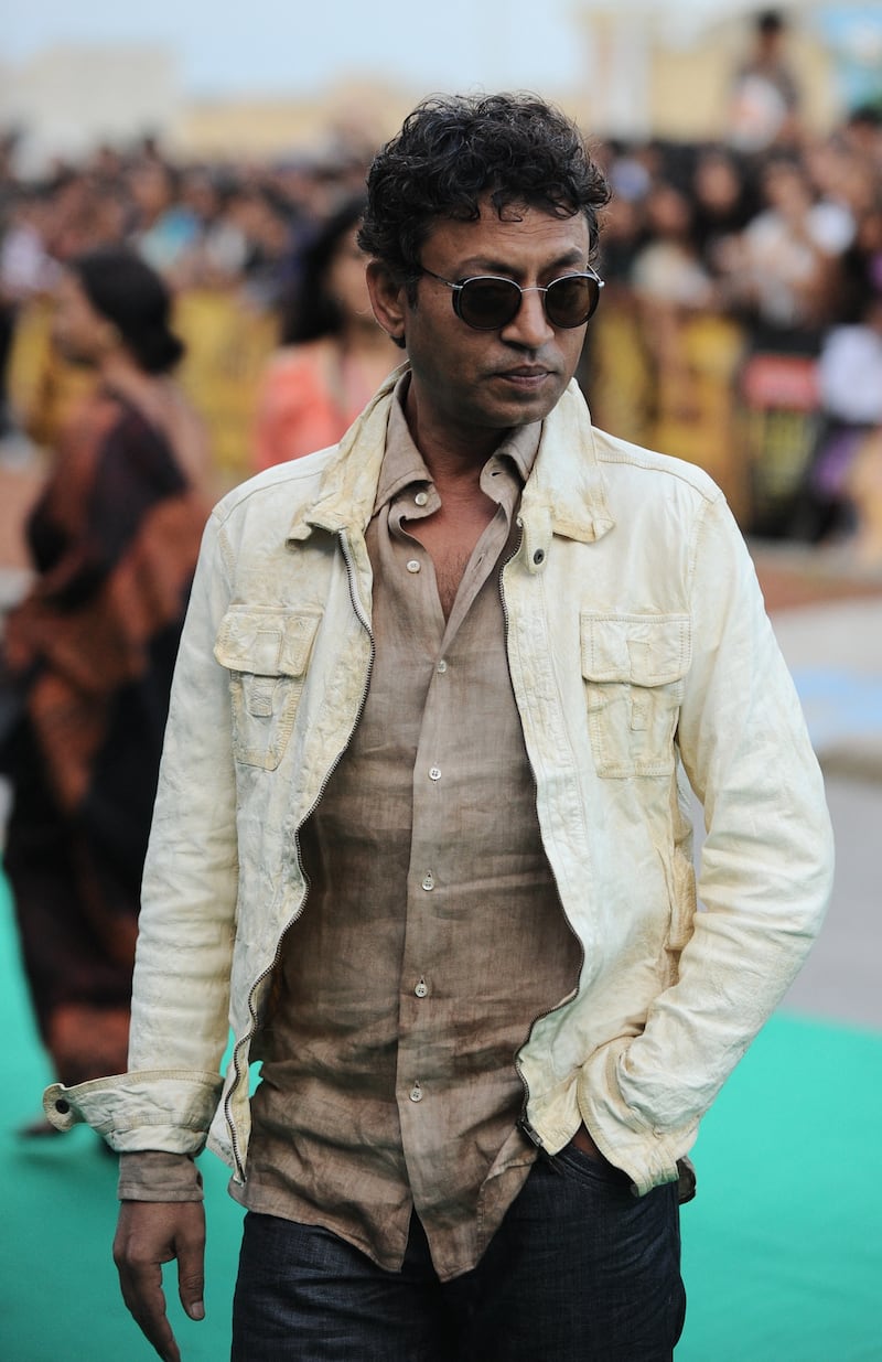 Indian actor Irrfan Khan on the green carpet for the world premiere of 'Double Dhamal' in 2011 in Toronto. AFP 