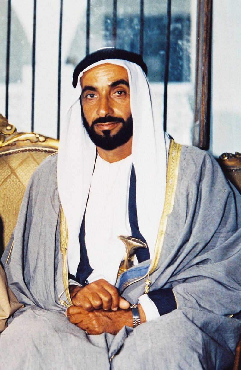The Late Sheikh Zayed bin Sultan's Portrait. (Courtesy Al Ittihad) Portrait of the late Sheikh Zayed bin Sultan Al Nahyan. (Courtesy Al Ittihad)
