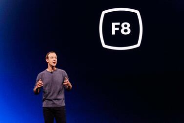 Facebook chief executive Mark Zuckerberg delivers the opening keynote introducing new Facebook, Messenger, WhatsApp, and Instagram privacy features at the Facebook F8 Conference in San Jose, California on April 30. AFP.
