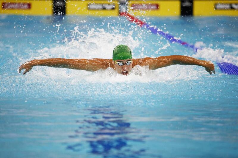 Event: Fina Swimming World Cup fourth round, Dubai. Date: October 17-18. South African swimmer Chad Le Clos called the Hamdan Bin Mohammed Bin Rashid Sports Complex the best in the world last year. Sarah Dea / The National