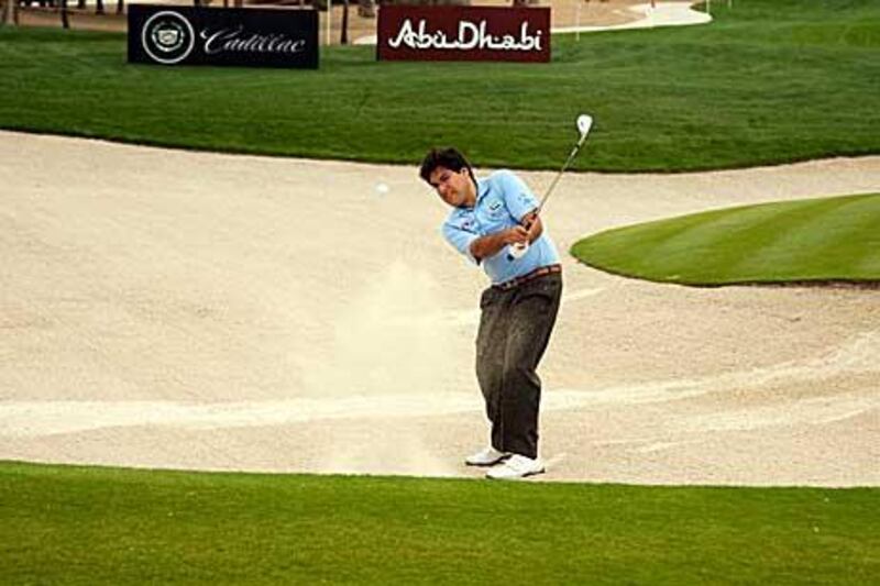 The English-born Emirati Yousuf prepares ahead of the Abu Dhabi Championship at the National Course.