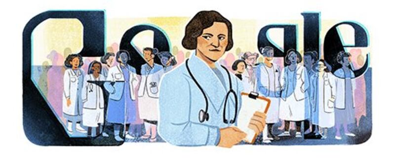 Google Doodle of Dr Saniya Habboub. Photo: Google