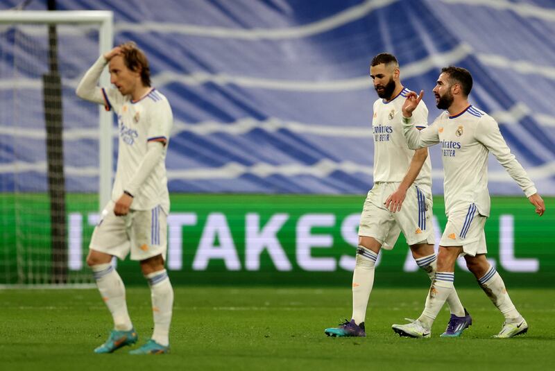 Dani Carvajal 7. The ball deflected off the full-back onto Alonso’s hand – invalidating what Chelsea thought was a third goal. Was moved to central defence late on as Nacho was injured. More touches than any Madrid player. Action Images