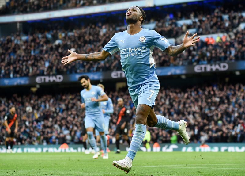 Raheem Sterling - 8: Skipped past Digne and clipped over fine cross that Foden headed over early on. Lovely first-time finish on 300th Premier League game just before break from even better Cancelo ball. Should have had second but made hash of Mahrez cross. EPA
