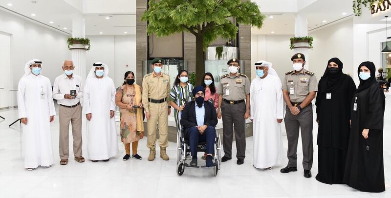 The family of Hiren and Vidhi Adhiya, who were killed in their home in Arabian Ranches this year, are granted 10-year golden visas. Courtesy: Dubai Police