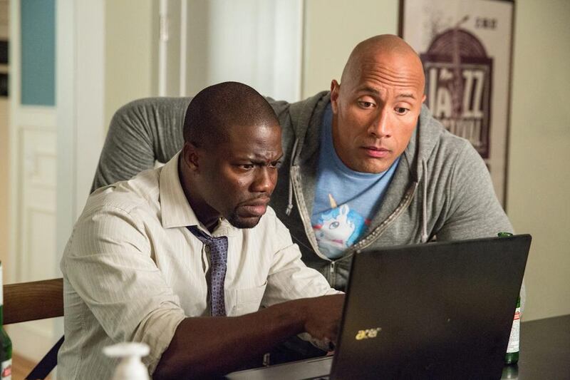Kevin Hart, left, and Dwayne Johnson in Central Intelligence. Claire Folger / Warner Bros Entertainment Inc via AP Photo
