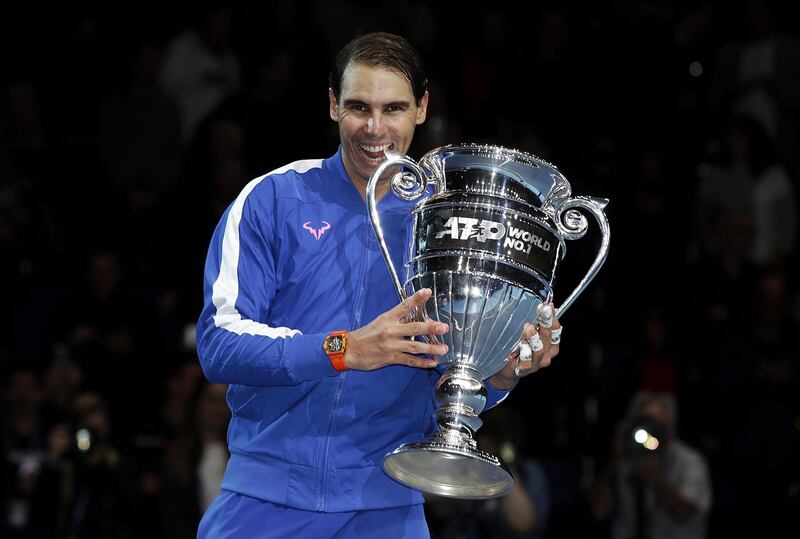Nadal finished No 1 in the world for the fifth time, 11 years after first winning the acolade. Getty