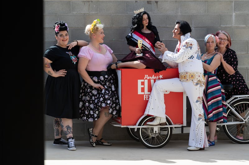 These fans in Parkes, Australia, are proof that Elvis lovers can be found in pretty much every corner of the globe. Getty Images