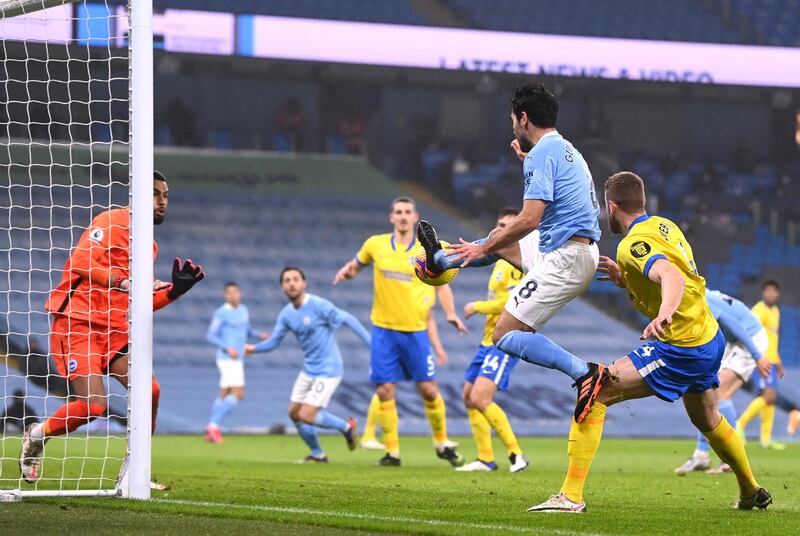 Ilkay Gundogan 7 – Another impressive performance from Gundogan, whose runs between the lines caused Brighton several problems. Played high up the pitch and was central to everything City showed going forward. AP