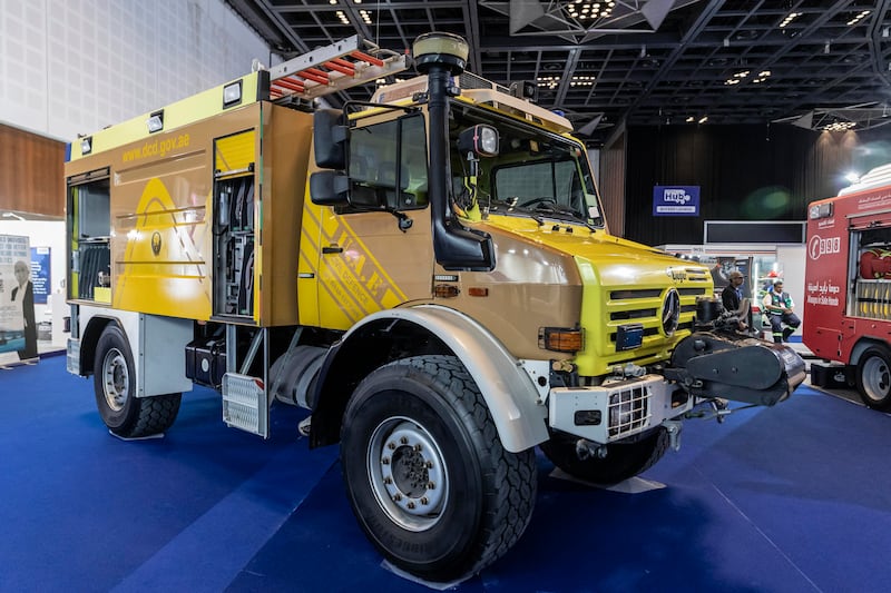 The Ziegler fire engine at the International Emergency and Catastrophe Management Conference and Exhibition, held at Dubai’s World Trade Centre. All photos: Antonie Robertson / The National