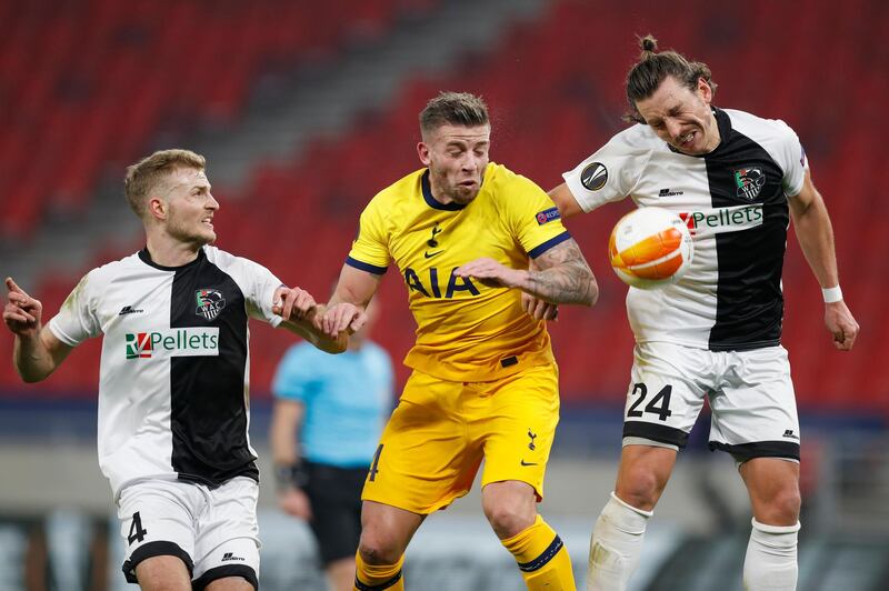 Toby Alderweireld - 7. Was convincing in his defensive play and made some great passes to stretch Wolfsberger’s defence. AP