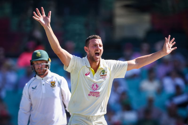 Josh Hazlewood has been struggling with an Achilles problem sustained during Australia's Test against South Africa in Sydney last month. AFP