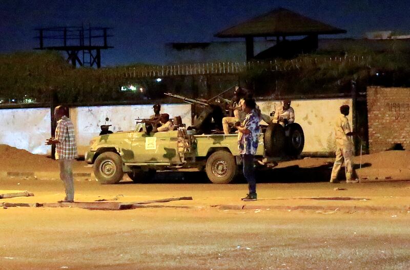Paramilitary RSF forces in Khartoum, Sudan.  There are indications representatives of the warring sides are back in Jeddah, where talks were held. Reuters