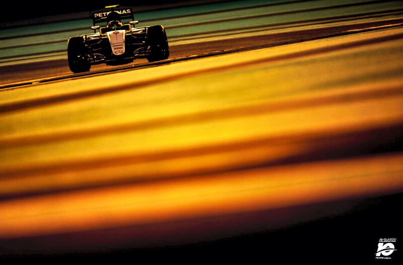 For about five minutes at the very start of the second session of the day a few of Yas Marina Circuit’s corners are lit with the orange glow from the setting sun. Positioning myself at one of these corners during practice for the 2016 Abu Dhabi Grand Prix I hoped to capture a special photo. As Nico Rosberg rounded the turn, highlights glinting off the Silver Arrow’s bodywork, I knew I had a winning shot!