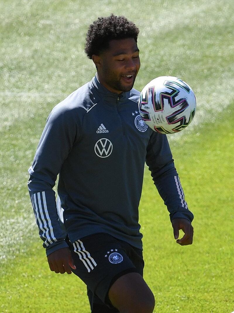 Germany's Serge Gnabry during training. Reuters