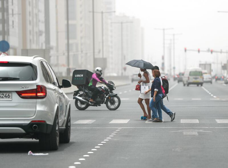 Abu Dhabi, U.A.E., July 6, 2018.
Abu Dhabi hazy weather shot from downtown AUH.
Victor Besa / The National
Section:  NA
For:  weather images for Olive Obina