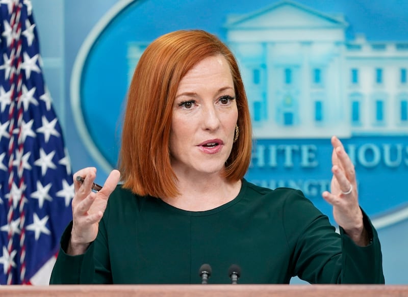 Former White House press secretary Jen Psaki made a quip about cancelling her vacation to Russia after hearing of her ban. AP