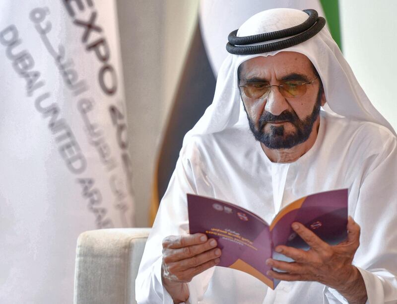 Mohammed inspects Expo 2020 Dubai infrastructure projects. WAM