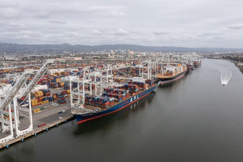 The Port of Oakland in Oakland, California. A supply chain crunch stretches from overseas manufacturers to US ports and retail stores. Bloomberg