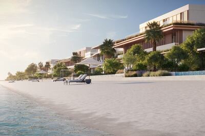 The Palm Jebel Ali project, centred on four fronds of the island, will offer two types of villas. Photo: Nakheel