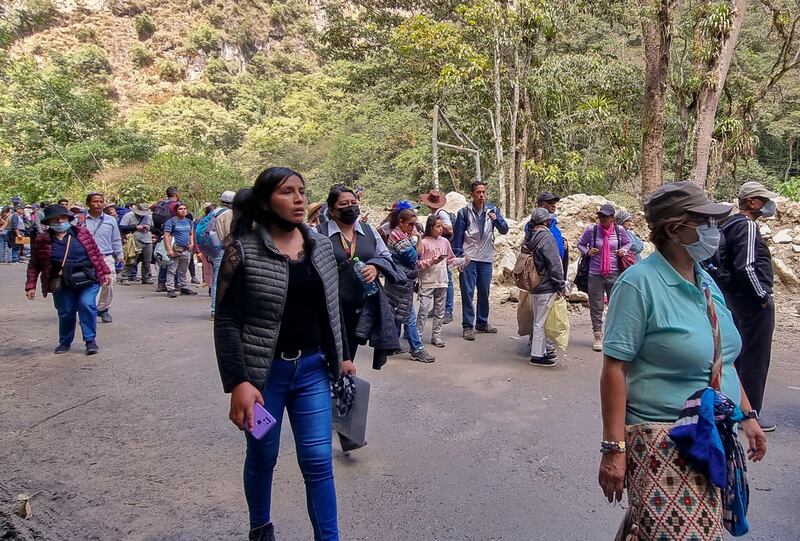Demonstrators said the tickets are only being sold in Cusco, leaving those from the nearby town of Aguas Calientes unable to benefit from the surge of tourists. AFP