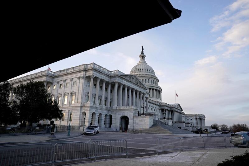 FILE PHOTO: A view of the U.S. Capitol Building in Washington, D.C., U.S. December 21, 2020. REUTERS/Ken Cedeno/File Photo