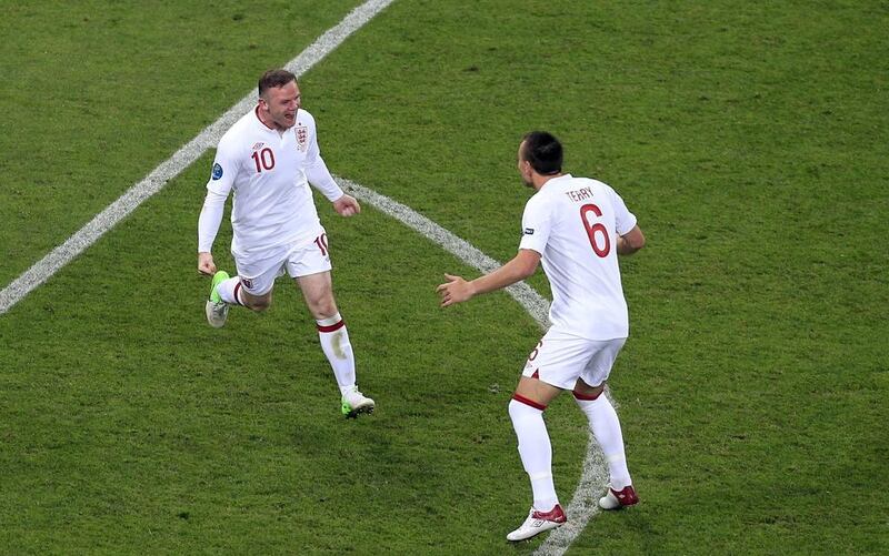 Wayne Rooney shown with England during a Euro 2012 match against Ukraine. Vadim Ghirda / AP / June 19, 2012