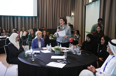 Haifa Al Kaylani at the Cop28 Arab Women Leaders' Summit hosted by Masdar's WiSER, an outreach platform dedicated to inspiring women and girls to play more active roles. Photo: Masdar
