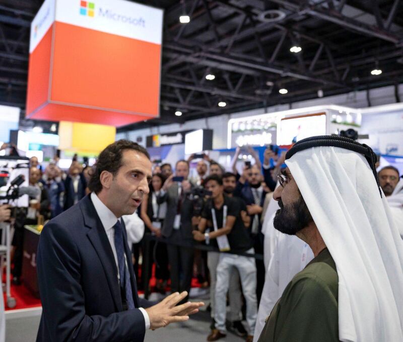 Sheikh Mohammed visits Gitex at Dubai World Trade Centre. 