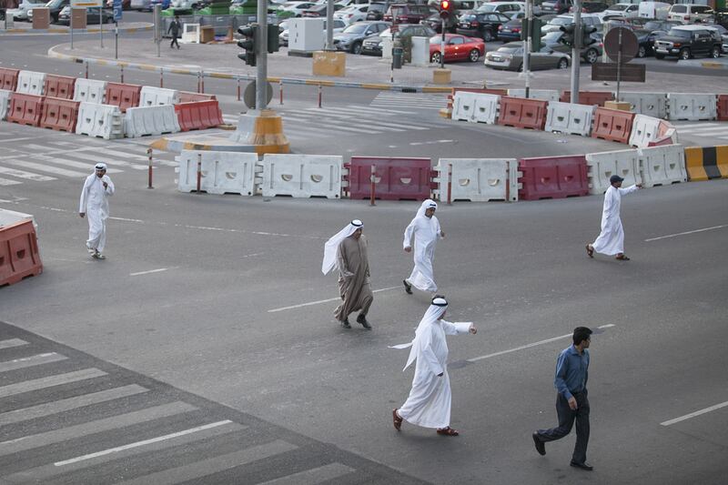 Randomly crossing the road is one of the main causes of traffic accidents, police say. Photo: Mona Al Marzooqi / The National