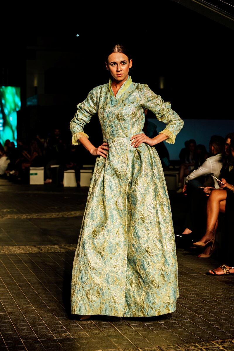 Asmaraia creates elegant fashions for modern Arab women. Courtesy of Asmaraia