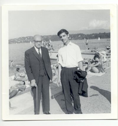 Joseph Khedouri with his son, Johnny. Photo: Association of Gulf Jewish Communities