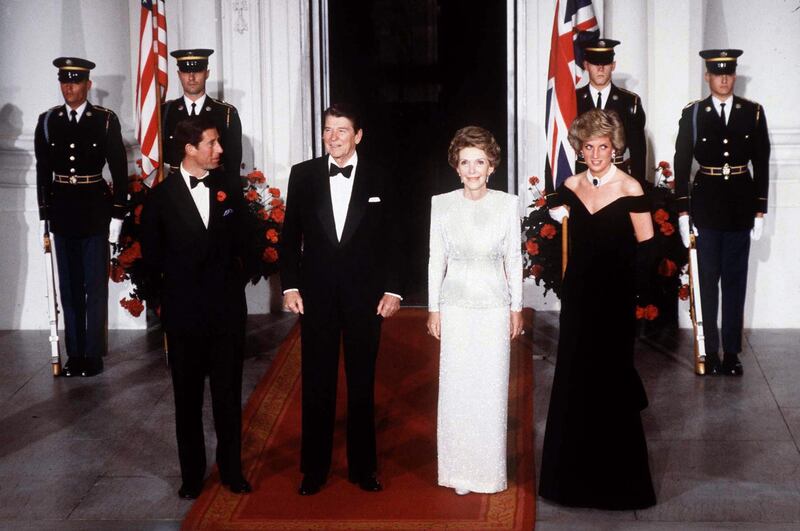 From left: Prince Charles, Ronald Reagan, Nancy Reagan and Princess Diana. Getty Images