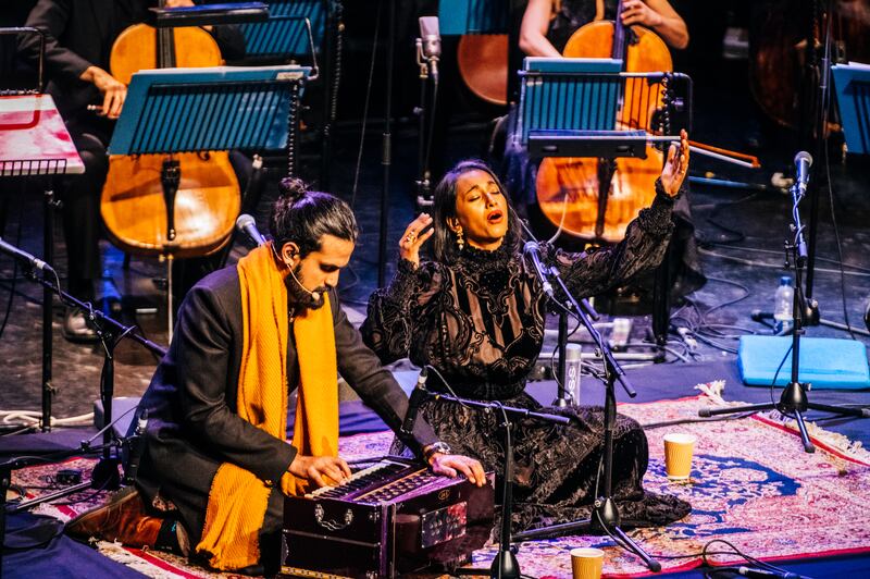 From left, Rushil Ranjan and Abi Sampa are better known as the Orchestral Qawwali Project. Photo: Gaelle Beri