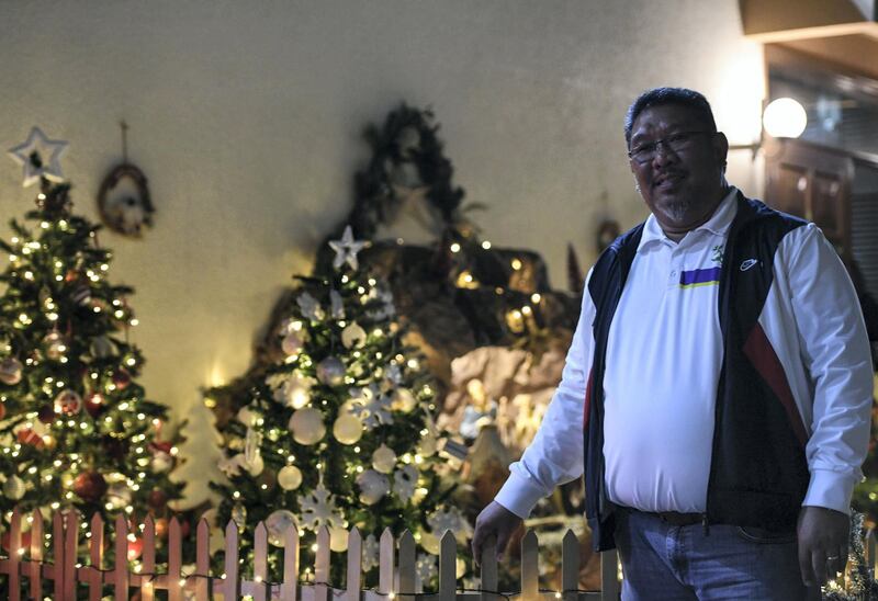 Abu Dhabi, United Arab Emirates - Adrian Amposta, organizer for Filipino mass at St. JosephÕs Cathedral in Mushrif. Khushnum Bhandari for The National
