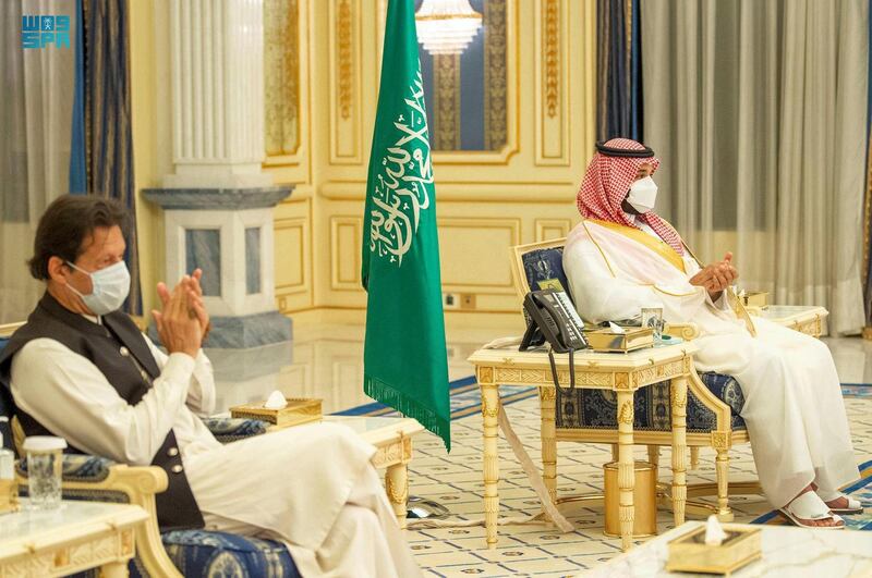 Crown Prince Mohammed bin Salman and Pakistan's Prime Minister Imran Khan held a series of talks at the Royal Court at Al Salam Palace in Jeddah to strengthen bilateral relations and sign an agreement to establish the Saudi-Pakistani Supreme Coordination Council. SPA